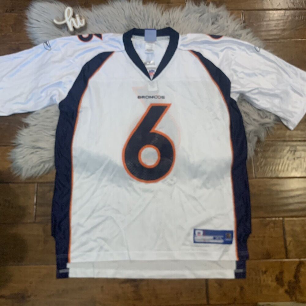 Reebok NFL On Field Denver Broncos #6 Jay Cutler Mens White Jersey Size XL New